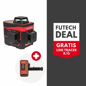 FUTECH MC3D Compact kruislijnlaser actieset incl. line tracer - Groen