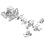 STIHL STIHL MS 231 Oliepomp, koppeling  - onderdelen
