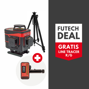 FUTECH MC4D Compact kruislijnlaser promo actieset incl. line tracer - Groen