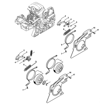 STIHL MS 231 kettingrem, kettingspanner  - onderdelen