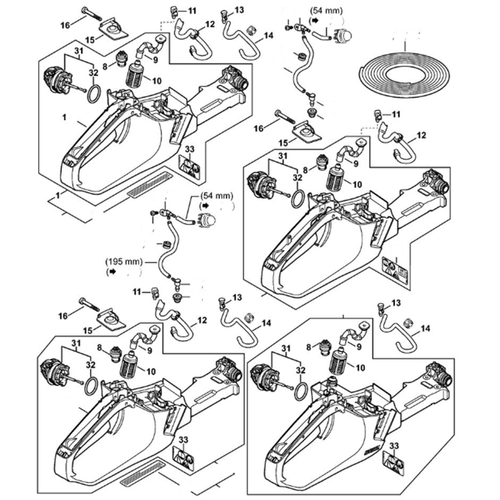 STIHL STIHL MS 231 Tankhuis - onderdelen