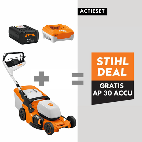 STIHL RMA 453 PV accu grasmaaier actieset met 2x AP 30 accu en 1x AL 301 lader STIHL STIHL RMA 453 PV accu grasmaaier actieset met 2x AP 30 accu en 1x AL 301 lader