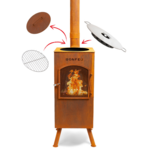 BonFeu BonFeu BonCarré Tuinhaard - Roest