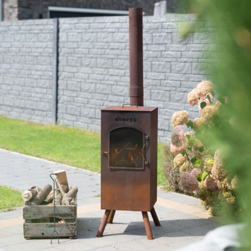 BonFeu BonFeu BonCarré Tuinhaard - Roest