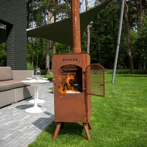 BonFeu BonFeu BonCarré Tuinhaard - Roest