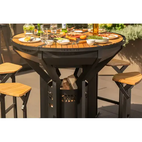 Boretti Boretti Focolare Houtskoolbarbecue/tuintafel
