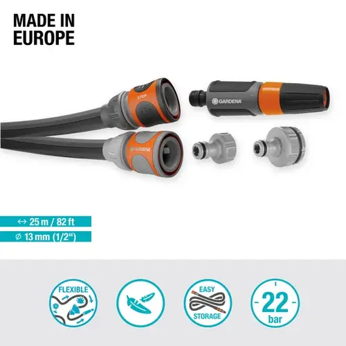 Gardena Liano Life slang 13 mm (1/2"), 25 m set Gardena Gardena Liano Life slang 13 mm (1/2"), 25 m set