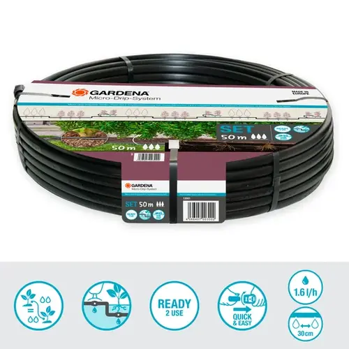 Gardena Micro-Drip-Bewatering heggen en struiken Set, 50 m Gardena Gardena Micro-Drip-Bewatering heggen en struiken Set, 50 m