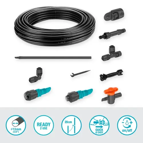 Gardena Micro-Drip-Bewatering moestuin en bloembed Set, 40 planten Gardena Gardena Micro-Drip-Bewatering moestuin en bloembed Set, 40 planten