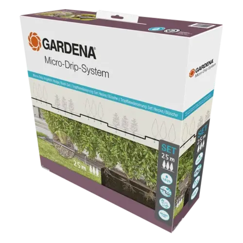 Gardena Micro-Drip-Bewatering heggen en struiken Set, 25 m Gardena Gardena Micro-Drip-Bewatering heggen en struiken Set, 25 m