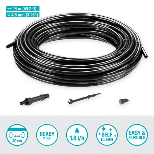 Gardena Micro-Drip-Bewatering gewassen en plantenrijen Set, 15 m Gardena Gardena Micro-Drip-Bewatering gewassen en plantenrijen Set, 15 m