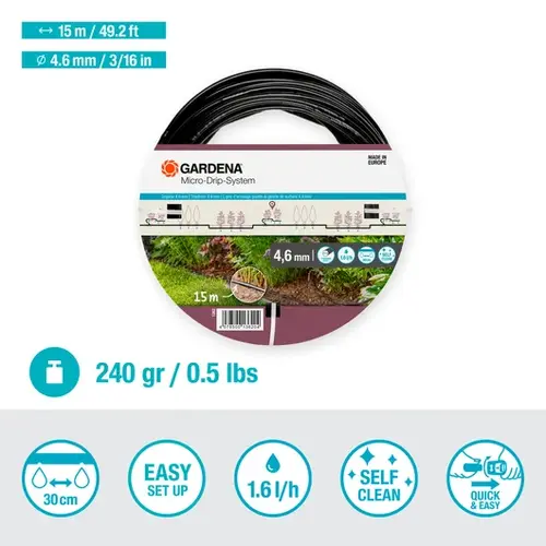 Gardena Druppelbuis 4,6 mm, 15 m Gardena Gardena Druppelbuis 4,6 mm, 15 m