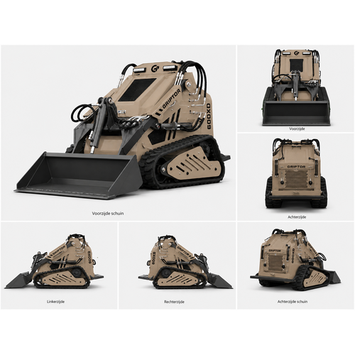 Griptor 600XB Benzine Stand-On Skid Steer Mini Lader Griptor Griptor 600XB Benzine Stand-On Skid Steer Mini Lader