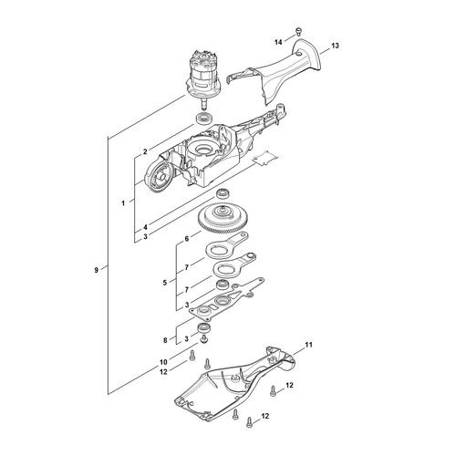 STIHL HLA 86 Aandrijfkop, E-motor - onderdelen STIHL STIHL HLA 86 Aandrijfkop, E-motor - onderdelen