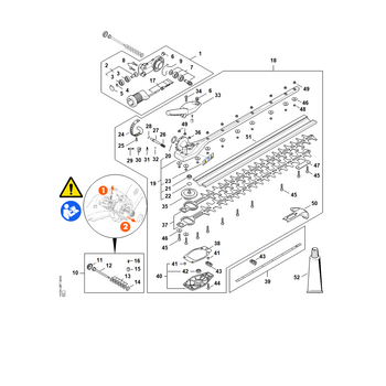 STIHL HLA 140 B Haakse aandrijfkop, over 145° instelbaar, 600 mm - onderdelen STIHL HLA 140 B Haakse aandrijfkop, over 145° instelbaar, 600 mm - onderdelen