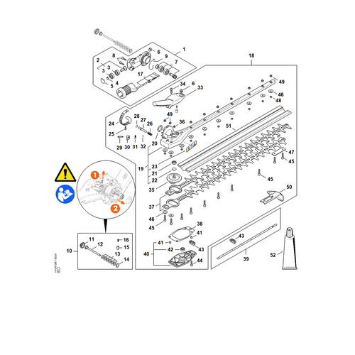 STIHL HLA 140 B Haakse aandrijfkop, over 145° instelbaar, 600 mm - onderdelen STIHL STIHL HLA 140 B Haakse aandrijfkop, over 145° instelbaar, 600 mm - onderdelen
