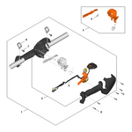 STIHL STIHL HLA 140 KB Bedieningshandgreep - onderdelen