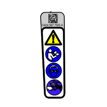 STIHL Waarschuwingssticker - GA04 967 7500 STIHL Waarschuwingssticker - GA04 967 7500