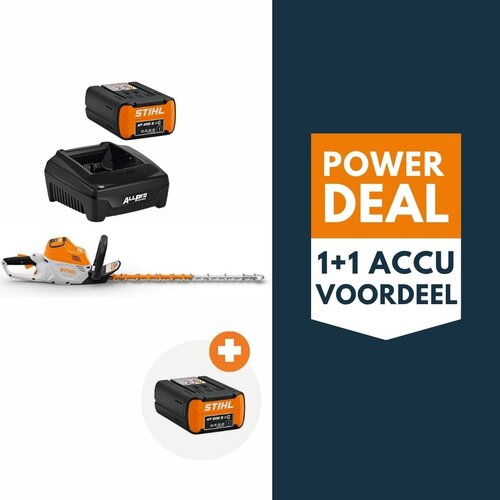 STIHL HSA 100 accu heggenschaar actieset met 2x AP 200 P accu en 1x AL 301.1 lader STIHL STIHL HSA 100 accu heggenschaar actieset met 2x AP 200 P accu en 1x AL 301.1 lader