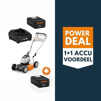STIHL RMA 2 RPV accu grasmaaier actieset met 2x AP 30 accu en 1x AL 301.1 lader STIHL RMA 2 RPV accu grasmaaier actieset met 2x AP 30 accu en 1x AL 301.1 lader