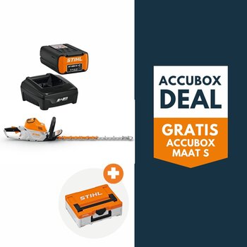 STIHL HSA 100 accu heggenschaar actieset incl. accubox STIHL HSA 100 accu heggenschaar actieset incl. accubox