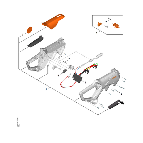 STIHL HTA 30 Handgreephuis, afdekkap - onderdelen STIHL STIHL HTA 30 Handgreephuis, afdekkap - onderdelen