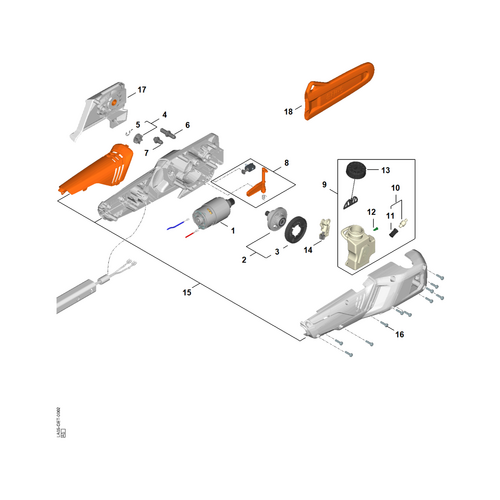 STIHL HTA 30 Carter, elektromotor - onderdelen STIHL STIHL HTA 30 Carter, elektromotor - onderdelen