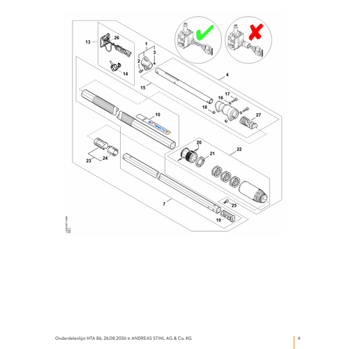 STIHL HTA 86 Steel # 443292951 - onderdelen STIHL STIHL HTA 86 Steel # 443292951 - onderdelen