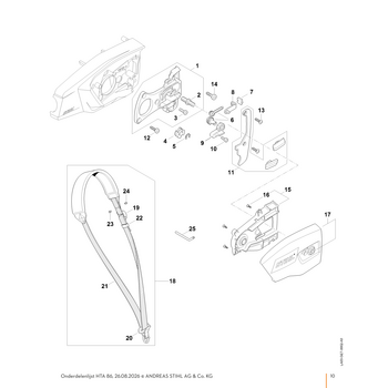 STIHL HTA 86 Kettingtandwieldeksel - onderdelen