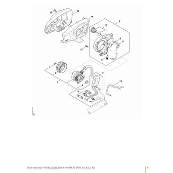 STIHL HTA 86 Carter, elektromotor - onderdelen