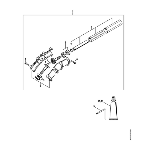 STIHL HTA 140 B Haakse overbrenging - onderdelen STIHL STIHL HTA 140 B Haakse overbrenging - onderdelen