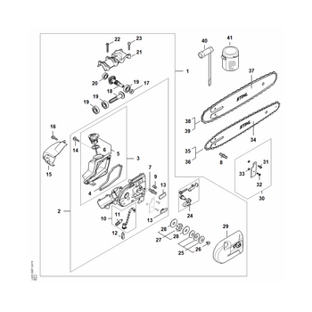 STIHL HTA 150 Aandrijfkop 1/4" 8 Z - onderdelen