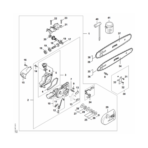 STIHL HTA 150 Aandrijfkop 1/4" 8 Z - onderdelen STIHL STIHL HTA 150 Aandrijfkop 1/4" 8 Z - onderdelen