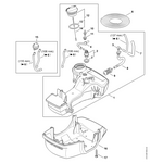STIHL FS 491 C-EM L Benzinetank - onderdelen STIHL STIHL FS 491 C-EM L Benzinetank - onderdelen