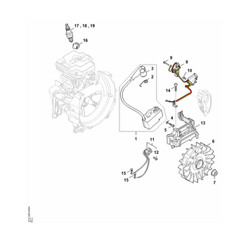 STIHL FS 411 C-EM L Ontstekingssysteem - onderdelen STIHL FS 411 C-EM L Ontstekingssysteem - onderdelen