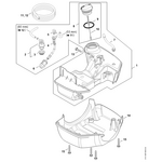 STIHL FS 361 C-EM Benzinetank - onderdelen STIHL STIHL FS 361 C-EM Benzinetank - onderdelen