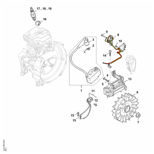 STIHL FS 361 C-EM Ontstekingssysteem - onderdelen STIHL STIHL FS 361 C-EM Ontstekingssysteem - onderdelen
