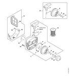 STIHL FS 261 Startmechanisme - onderdelen STIHL STIHL FS 261 Startmechanisme - onderdelen