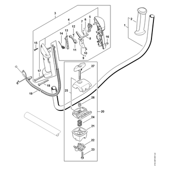 STIHL FS 111 Dubbele handgreep - onderdelen STIHL FS 111 Dubbele handgreep - onderdelen