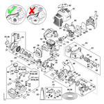 STIHL FS 94 RC-E Motor van Machinenummer 516962085 - onderdelen STIHL STIHL FS 94 RC-E Motor van Machinenummer 516962085 - onderdelen