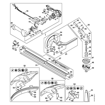 STIHL FS 94 RC-E Bedieningshandgreep, Steel, Aandrijfkop van Machinenummer 516962085 - onderdelen STIHL FS 94 RC-E Bedieningshandgreep, Steel, Aandrijfkop van Machinenummer 516962085 - onderdelen