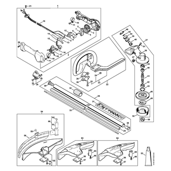 STIHL FS 94 RC-E Bedieningshandgreep, Steel, Aandrijfkop uit Machinenummer 514309587 - onderdelen STIHL FS 94 RC-E Bedieningshandgreep, Steel, Aandrijfkop uit Machinenummer 514309587 - onderdelen