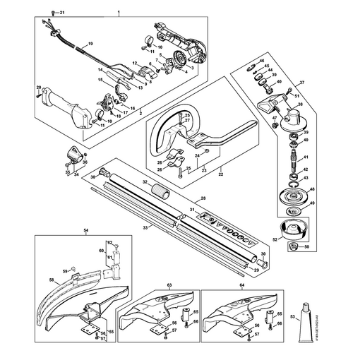 STIHL FS 94 RC-E Bedieningshandgreep, Steel, Aandrijfkop uit Machinenummer 514309587 - onderdelen STIHL STIHL FS 94 RC-E Bedieningshandgreep, Steel, Aandrijfkop uit Machinenummer 514309587 - onderdelen