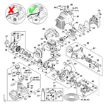STIHL FS 94 C-E Motor uit Machinenummer 514309587 - onderdelen STIHL STIHL FS 94 C-E Motor uit Machinenummer 514309587 - onderdelen