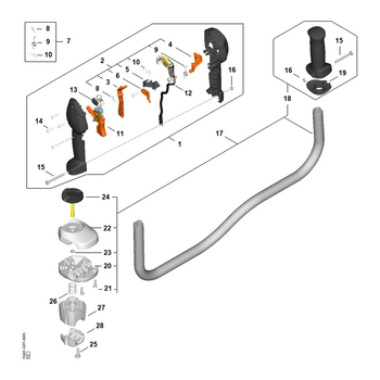 STIHL FSA 250 Dubbele handgreep - onderdelen