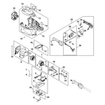 STIHL STIHL FSA 135 R Carter, elektromotor, Bedieningshandgreep - onderdelen