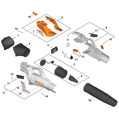STIHL BGA 50 Reserveonderdelen - onderdelen STIHL STIHL BGA 50 Reserveonderdelen - onderdelen