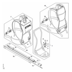 STIHL FR 460 TC-EFM Draagframe, flexibele as - onderdelen STIHL STIHL FR 460 TC-EFM Draagframe, flexibele as - onderdelen