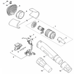 STIHL BGA 250 Elektromotor, ventilator - onderdelen STIHL STIHL BGA 250 Elektromotor, ventilator - onderdelen