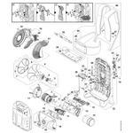 STIHL STIHL BGA 300 Ventilator, Carter, Rugplaat - onderdelen